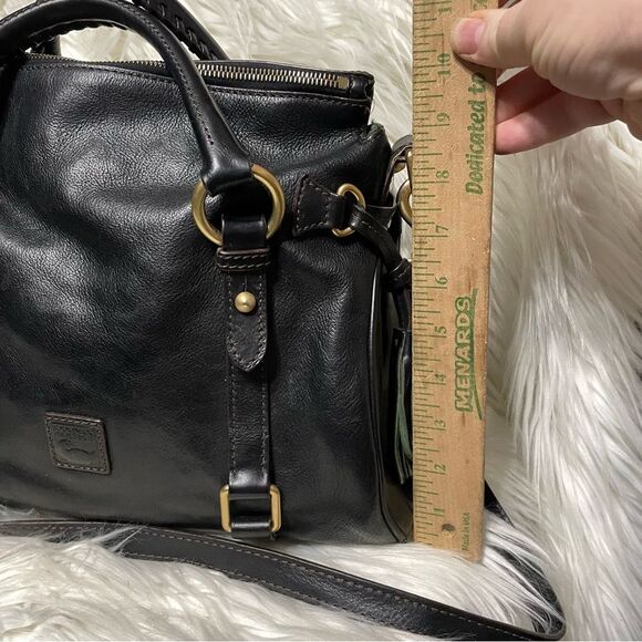 Dooney and Bourke Florentine Black Leather Satchel Handbag - Picture 11 of 14